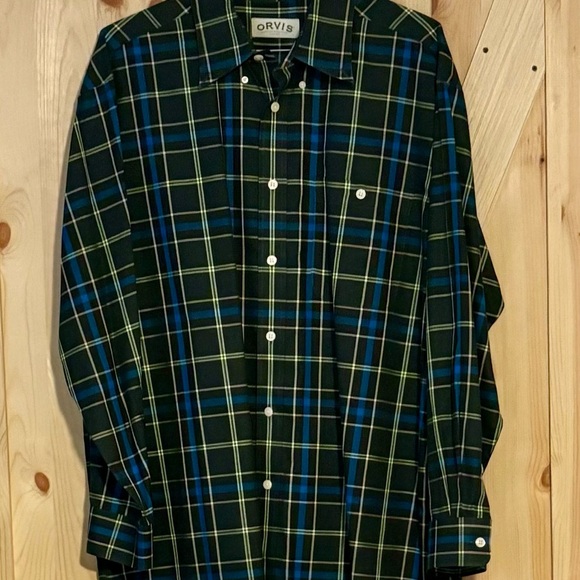 Orvis Other - Orvis Men's Green and Blue Plaid Shirt